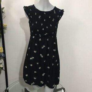 Old Navy Black Daisy Floral Dress‎ Size xl
